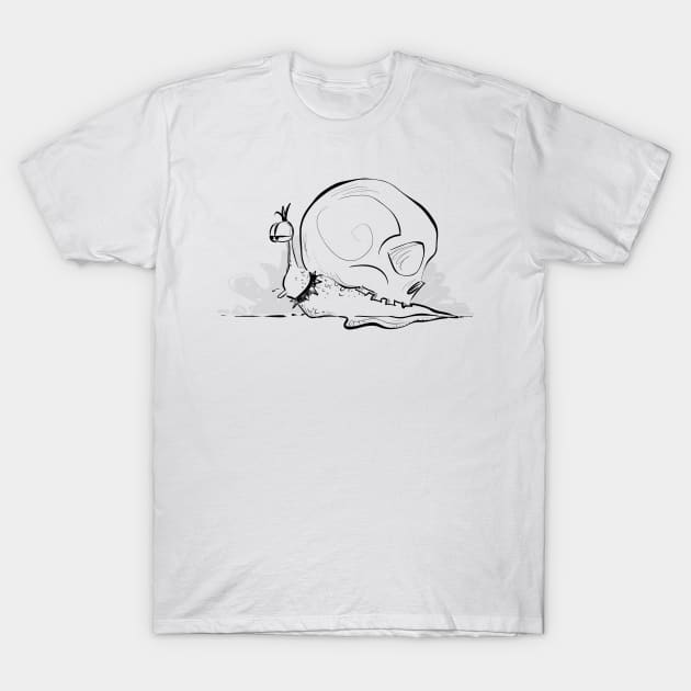 Skull Snail T-Shirt by Jason's Doodles